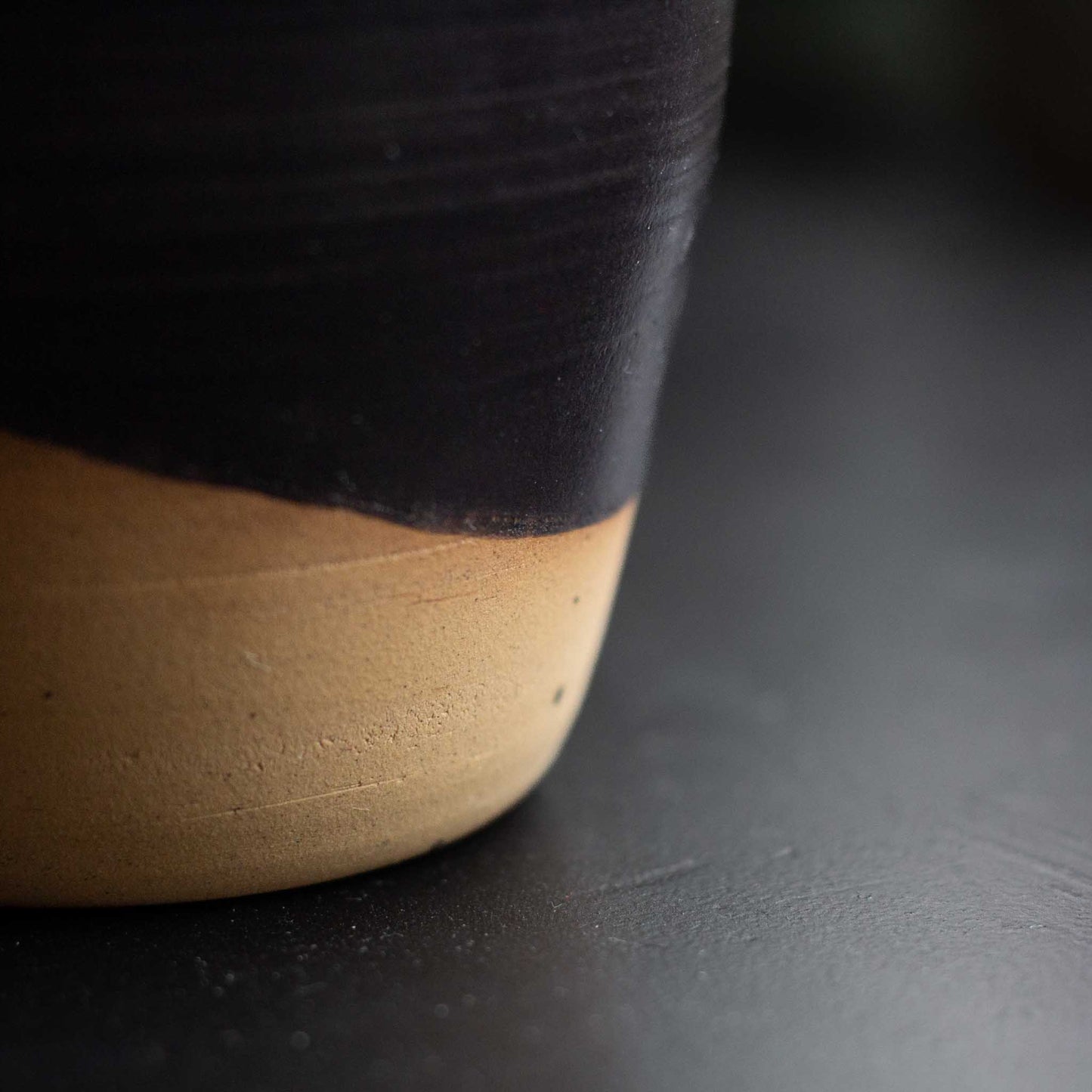 CERAMIC CUPS WITHOUT HANDLE - BLACK