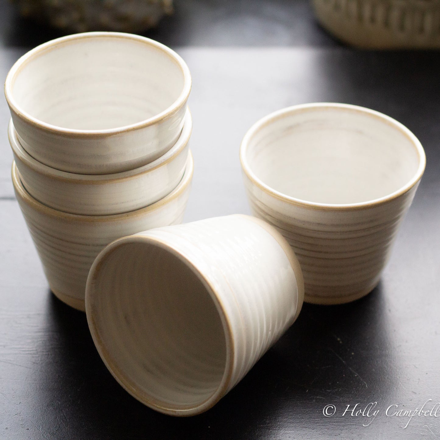 CERAMIC CUPS WITHOUT HANDLES - NORDIC WHITE
