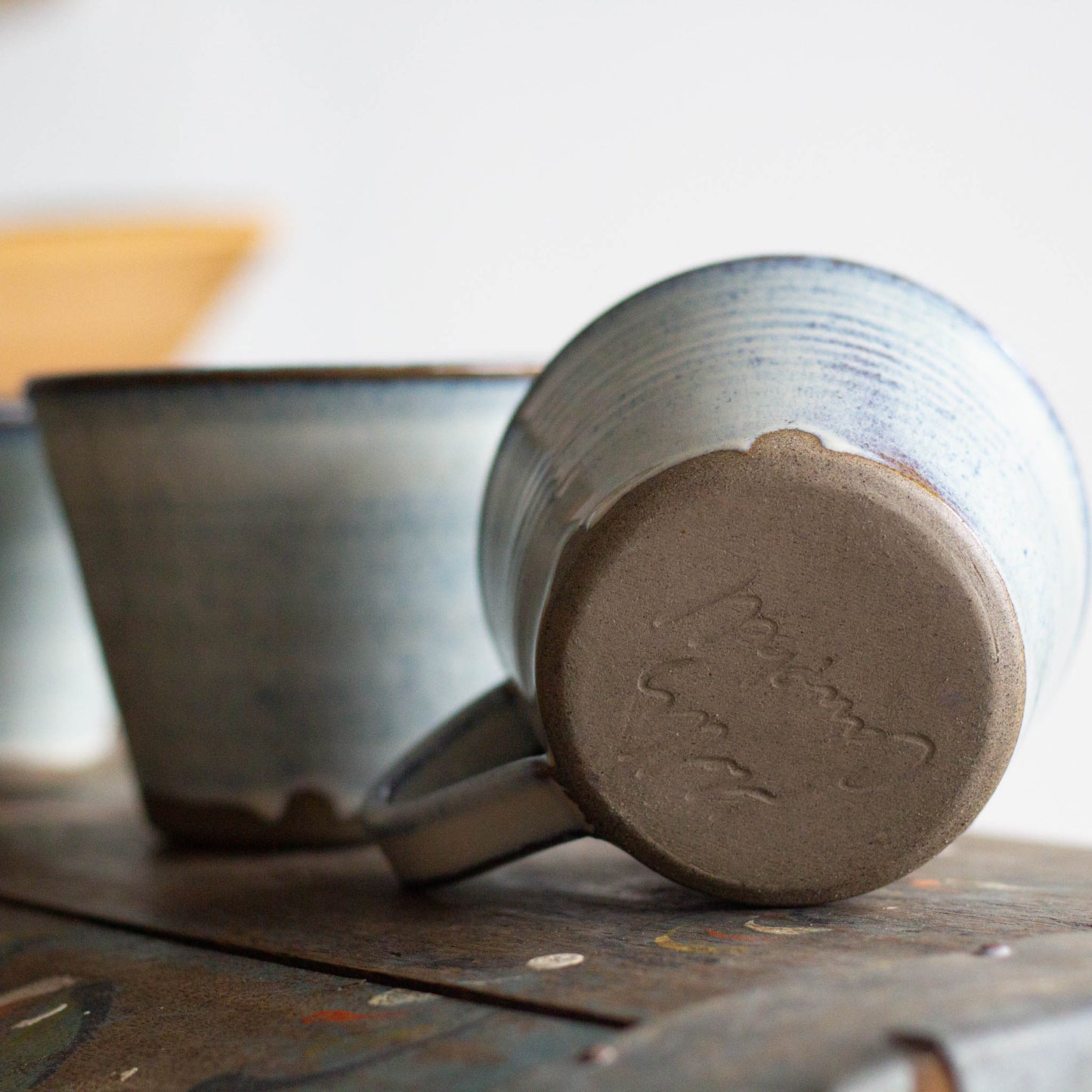LARGE CERAMIC TEA CUPS - NORDIC BLUE - CONNECTION
