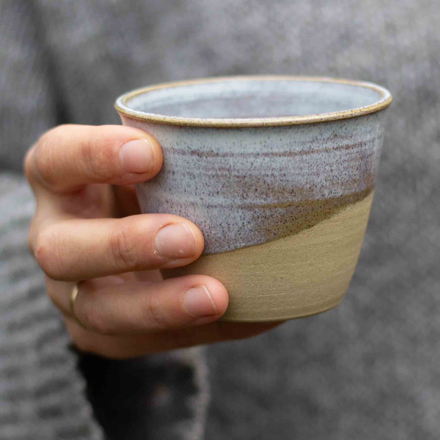 CERAMIC CUPS WITHOUT HANDLES - NORDIC WHITE