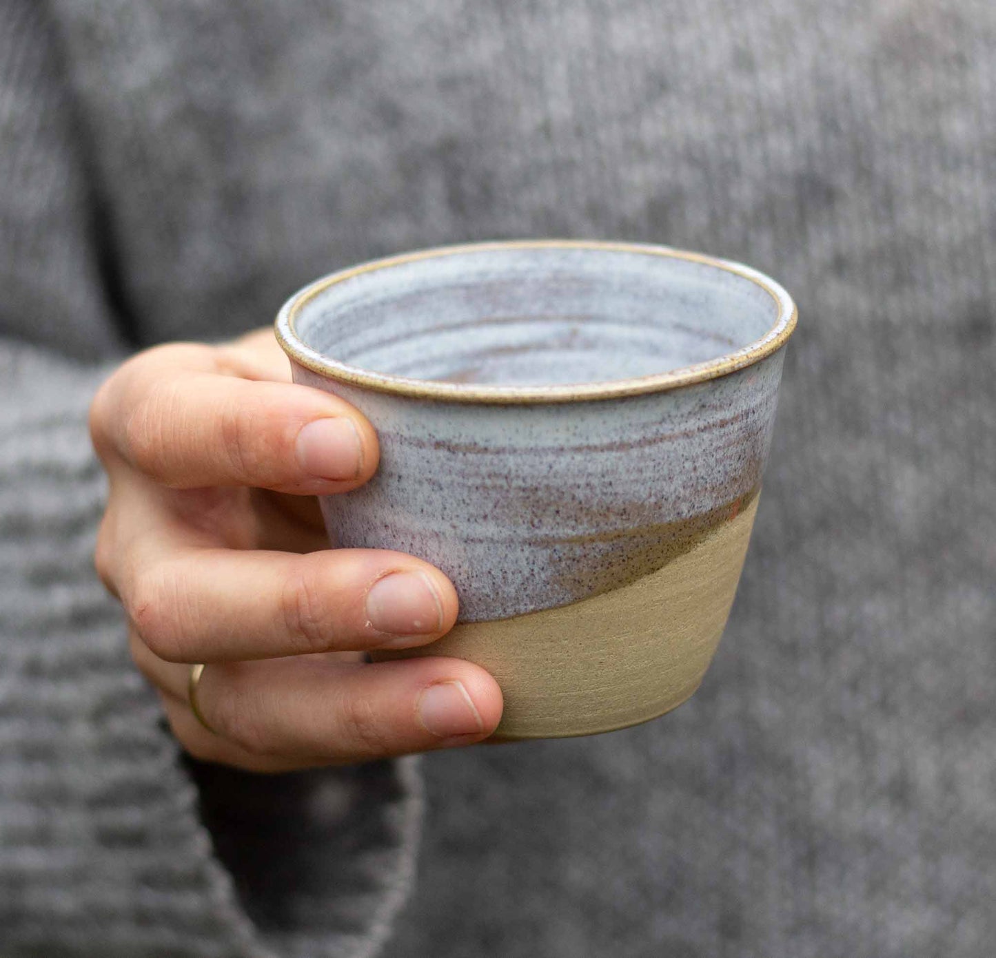 CERAMIC CUPS WITHOUT HANDLES - NORDIC WHITE