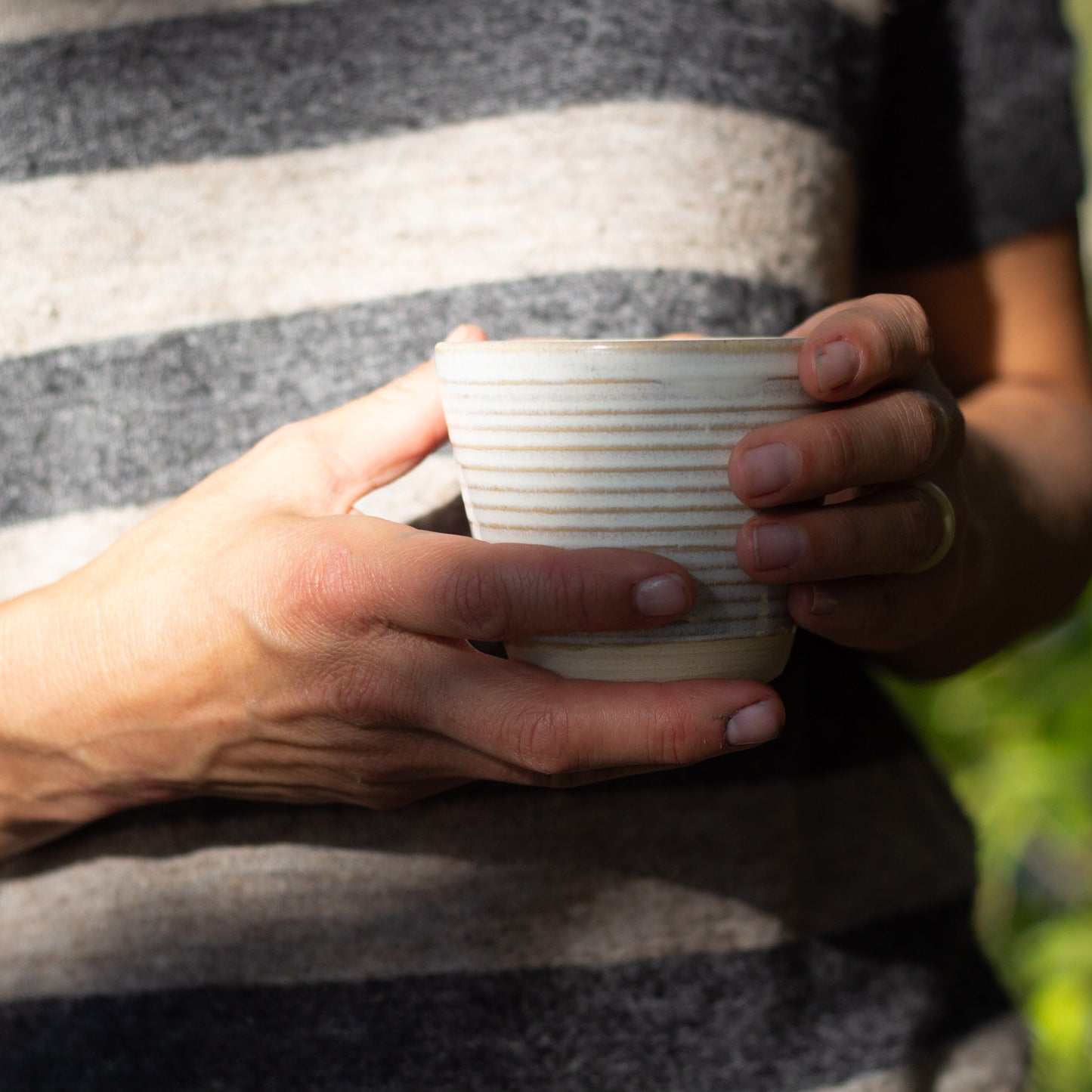 CERAMIC CUPS WITHOUT HANDLES - NORDIC WHITE